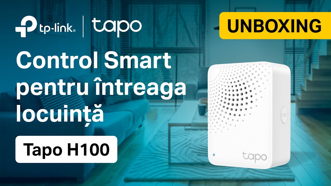 Unboxing & Configurare  TP-Link Tapo H100: Hub Smart cu difuzor 
