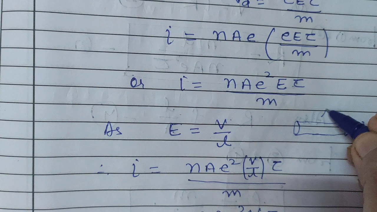 Relationship between Resistivity and relaxation time YouTube