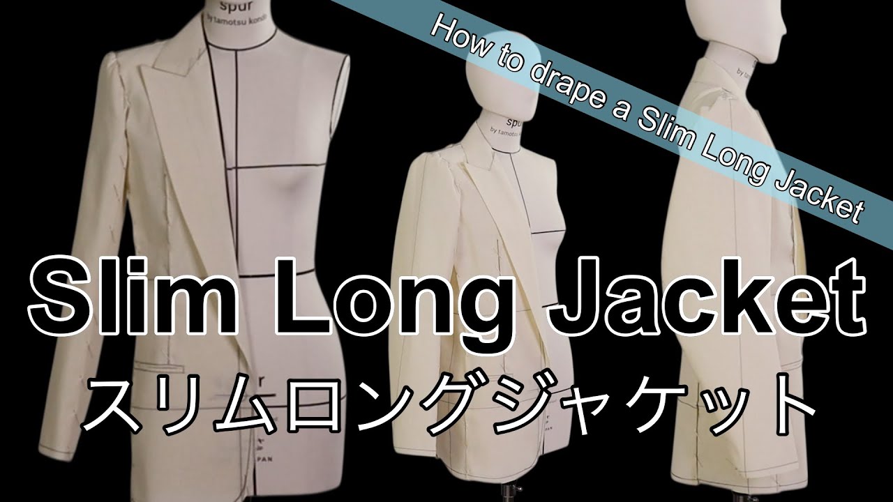 【Vol.78 The Library of Draping】Slim long jacket,　スリムロングジャケット