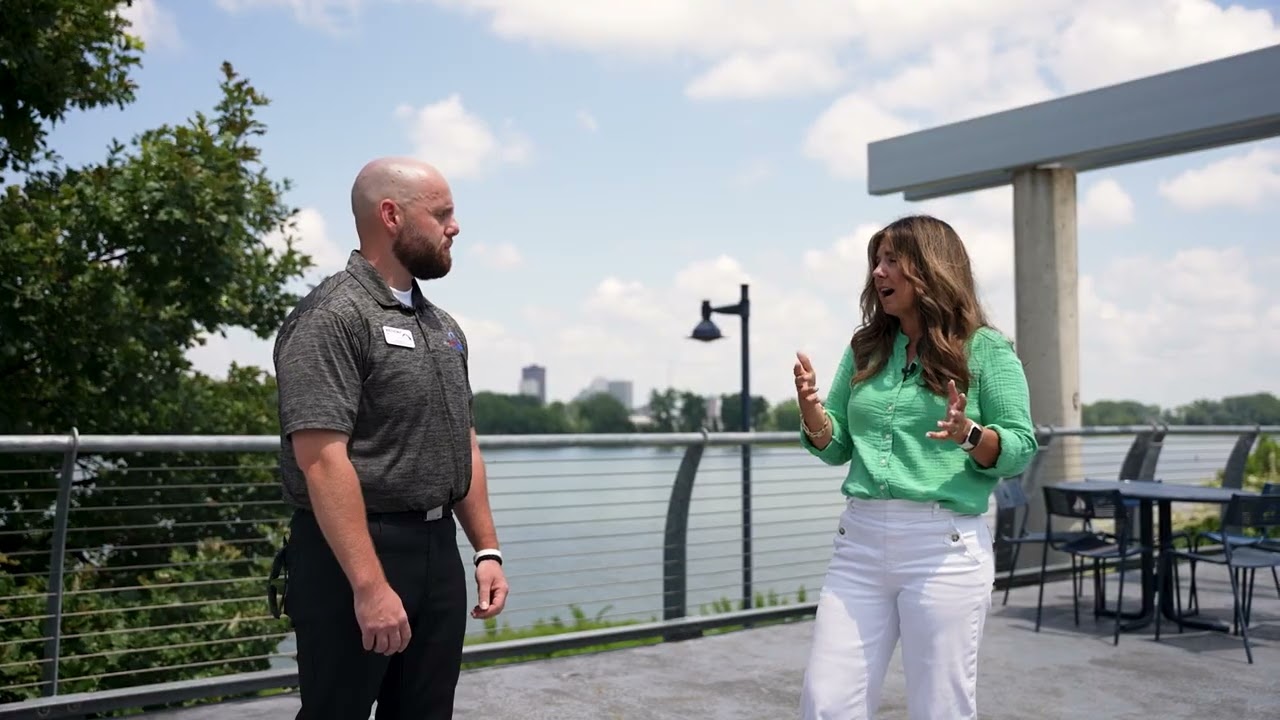 Ingrid Williams with American Dream TV at Grays Lake in Des Moines!