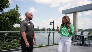 Ingrid Williams with American Dream TV at Grays Lake in Des Moines!