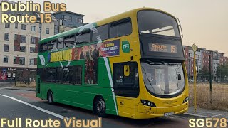 Dublin Bus | Route 15 - Full Route Visual | Ballycullen Road to Clongriffin | SG578 screenshot 2
