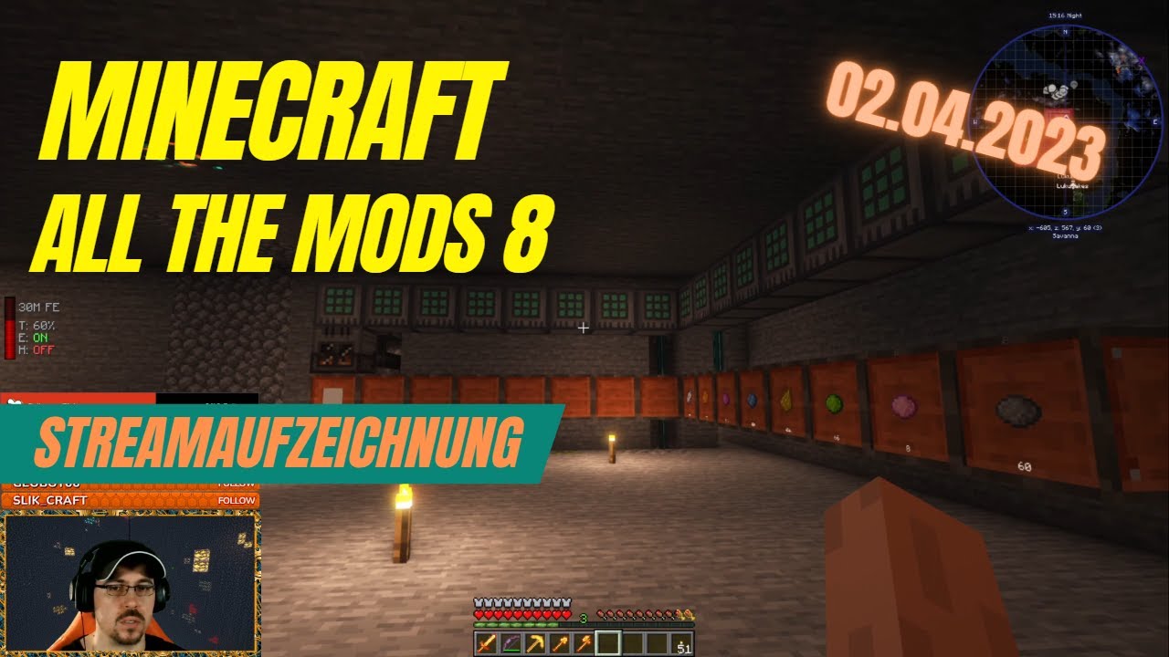 Minecraft - All The Mods 8 / Streamaufzeichnung 02.04.2023 - YouTube