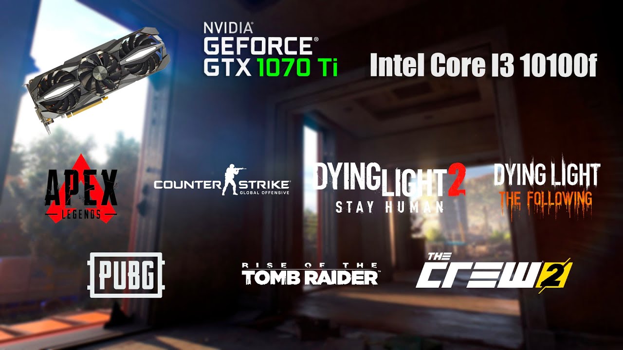 GTX 1070 TI + Intel Core I3 10100F test in 8 games - YouTube