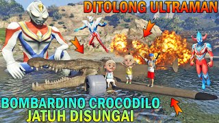 BOMBARDINO CROCODILO HANCUR JATUH KESUNGAI, DITOLONG ULTRAMAN & UPIN IPIN - GTA 5 BOCIL SULTAN