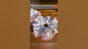How to make Ruffled Scrunchie?#subscribe for handmade #diy #accessories #sewing #hairstyle #shorts