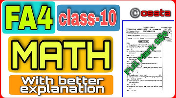 10th fa4 math question anwer | fa4 exam question 2022 10th class | 10th class fa4 question answer |