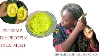 Extreme Deep Conditioning Protein Treatment for rapid hair growth|Egg and avocado hair mask