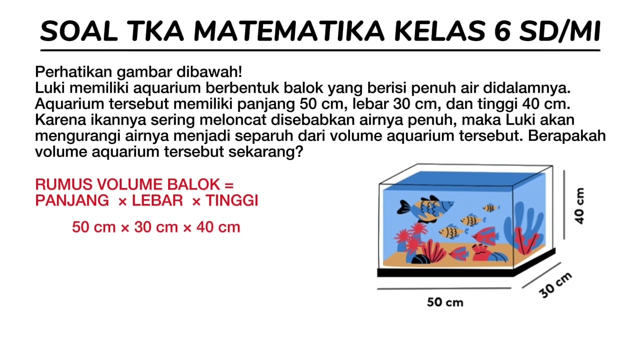 BELAJAR MATEMATIKA SOAL TKA SD KELAS 6