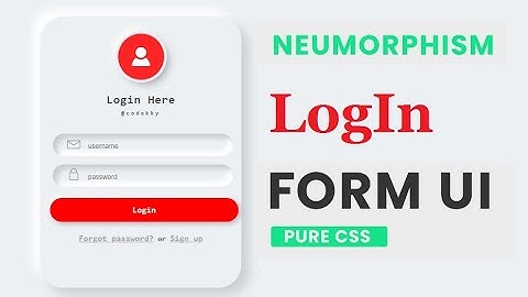 LogIn Form Using HTML & CSS | Neumorphic UI | Code KKY