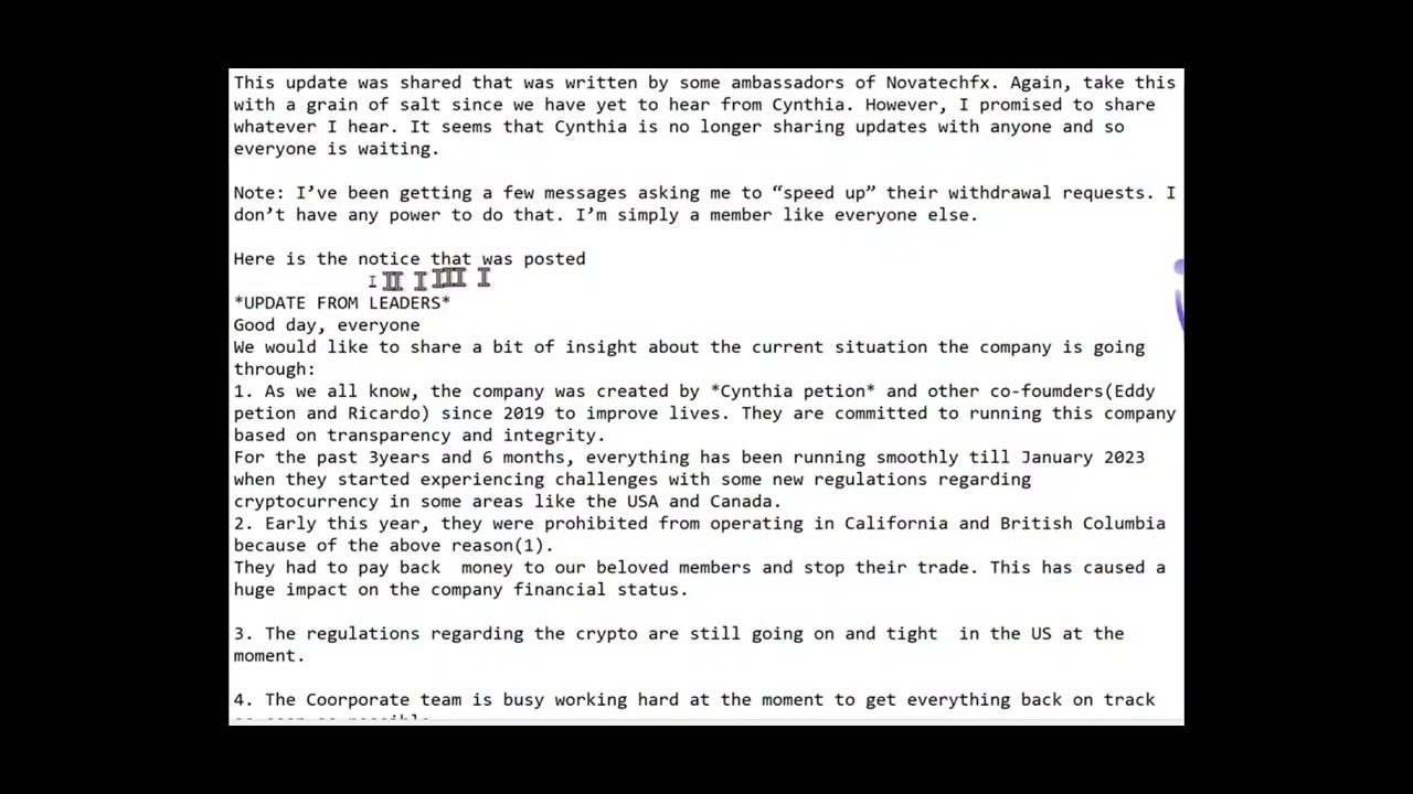 Latest Message From Novatech Leaders 🤣🤣🤷‍♀️😁🔥🔥😅😅🤣🤣🚨🚨🚨🤣🤣