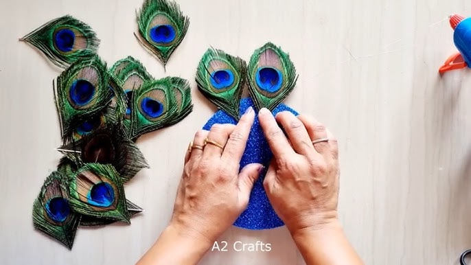 PIER 1 INSPIRED DIY PEACOCK CENTERPIECE 