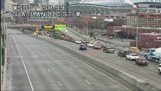 LIVE: SR 99 Tunnel closed through downtown Seattle