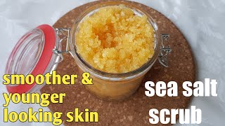 DIY : how to make vanilla sea salt  scrub | exfoliating scrub for a smoother looking skin