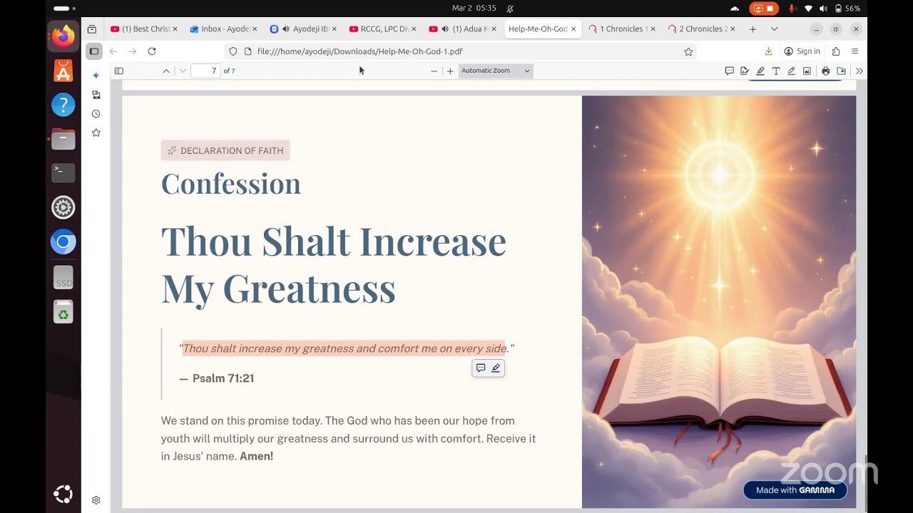 RCCG, LPC Divine Intervention Service -HELP ME OH GOD