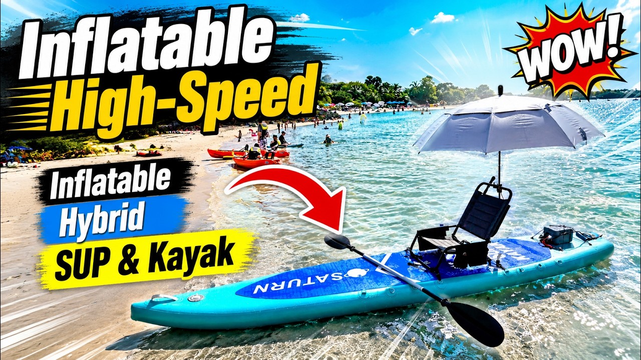 13' High Speed Inflatable Hybrid SUP & Kayak - YouTube