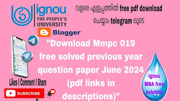MMPC 019 free solved previous year question paper pdf links in description