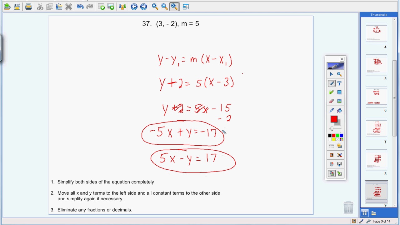 Algebra 1 Lesson 5.6 Homework - YouTube