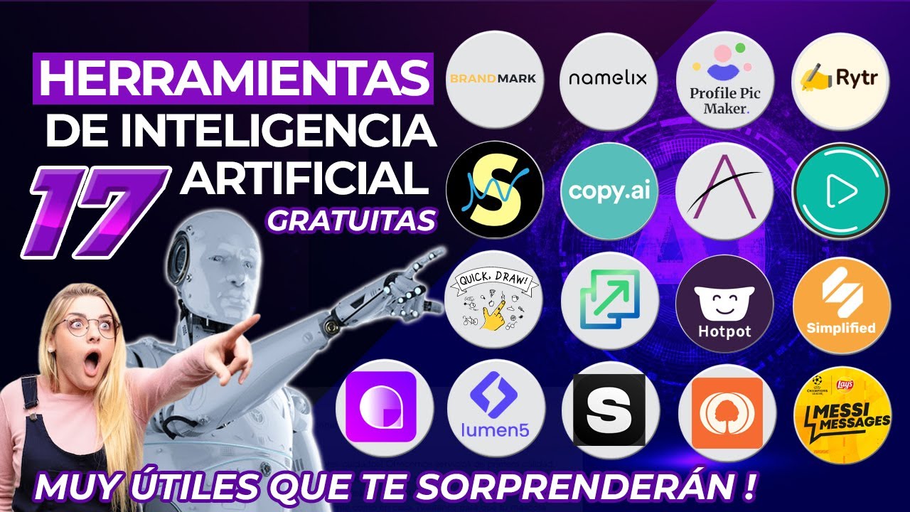 17 HERRAMIENTAS increíbles de IA GRATUITAS que te sorprenderán! Gratis y  Freemium ✅🤖