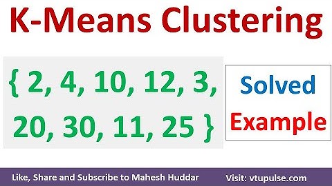 K Means Clustering Solved Example K Means Clustering Algorithm in Machine Learning by Mahesh Huddar