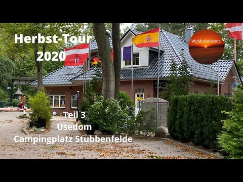 Herbst-Tour 2020 Teil 3 Campingplatz Stubbenfelde, wir verlassen die Insel  bei Sturm.
