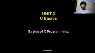Unit 2 : 200 - Constants and Variables in C
