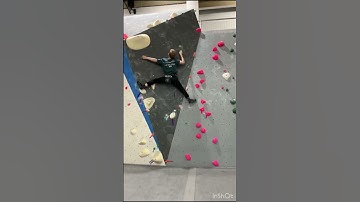 Crimp climb with slow-mo dynamic finish  #climbing