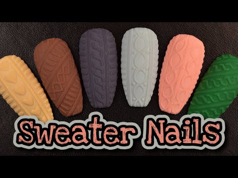 How To Do Sweater Nails || Sweater Nails Tutorial || Different Sweater Nail Art Patterns With Gel