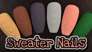 How To Do Sweater Nails || Sweater Nails Tutorial || Different Sweater Nail Art Patterns With Gel