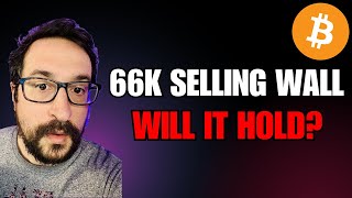 66K selling wall getting stronger - caution