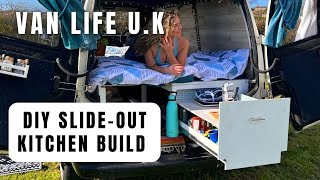 DIY Slide-Out Van Kitchen! | Van Life Build On A Budget!