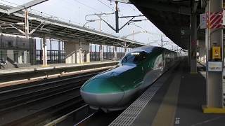 E5系新幹線 U12編成 やまびこ210号 東京行き 那須塩原駅に入線シーン