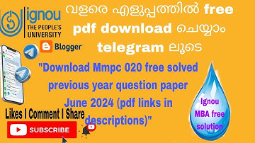 MMPC 020 free solved previous year question paper pdf links in description