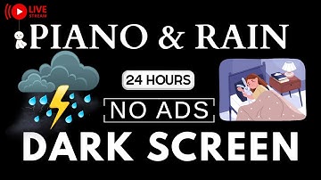 🔴 Heavy Rain and PIANO - Try listening for 3 Minutes - Fall Asleep Faster Beat Insomnia
