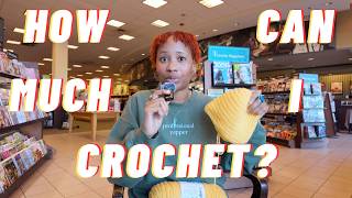 how much can I crochet at Barnes and Noble?? 🧶 | handmade with kaye vlogs