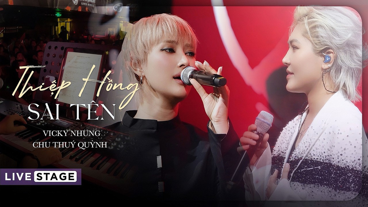 Watch THIỆP HỒNG SAI TÊN (LIVE STAGE) - VICKY NHUNG x CHU THÚY QUỲNH | LIVE AT CAT & MOUSE LIVE MUSIC on YouTube Watch THIỆP HỒNG SAI TÊN (LIVE STAGE) - VICKY NHUNG x CHU THÚY QUỲNH | LIVE AT CAT & MOUSE LIVE MUSIC on YouTube