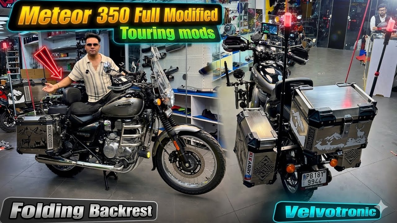 Meteor 350 Modified | Full Touring Setup | Meteor 350 Velvotronic ...