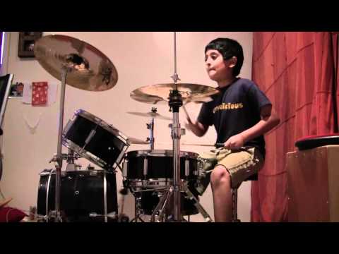 Raghav 6 Year old drummer - Wanton Song by Led Zeppelin Drum Cover