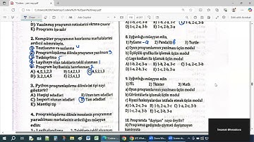 Yeni codera. 11.1 Python test izahı.