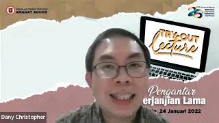 Pengantar Perjanjian Lama By Dany Christopher, S. Psi, P.h.D