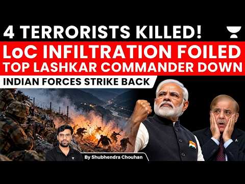 4 Terrorists Killed in LoC Infiltration Bid | Top Lashkar Commander Eliminated