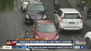 2-year-old girl ran over twice in China