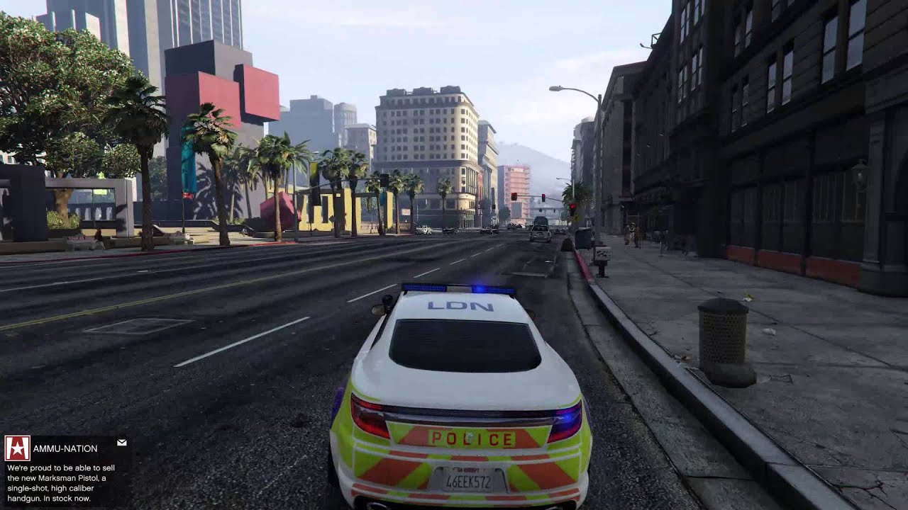 Grand Theft Auto V British Police Car Mod YouTube