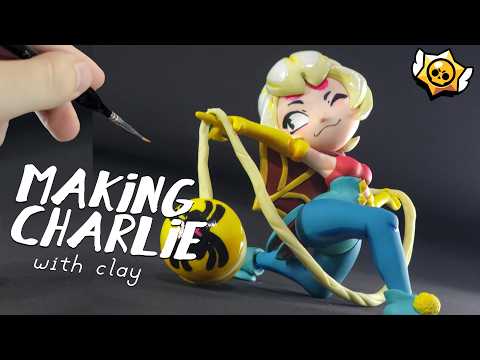 Making CHARLIE with CLAY! - Brawl stars