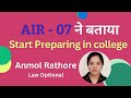 Anmol rathore air  07  lawoptionalupsc  cse 2023  interview with aditya tiwari sir