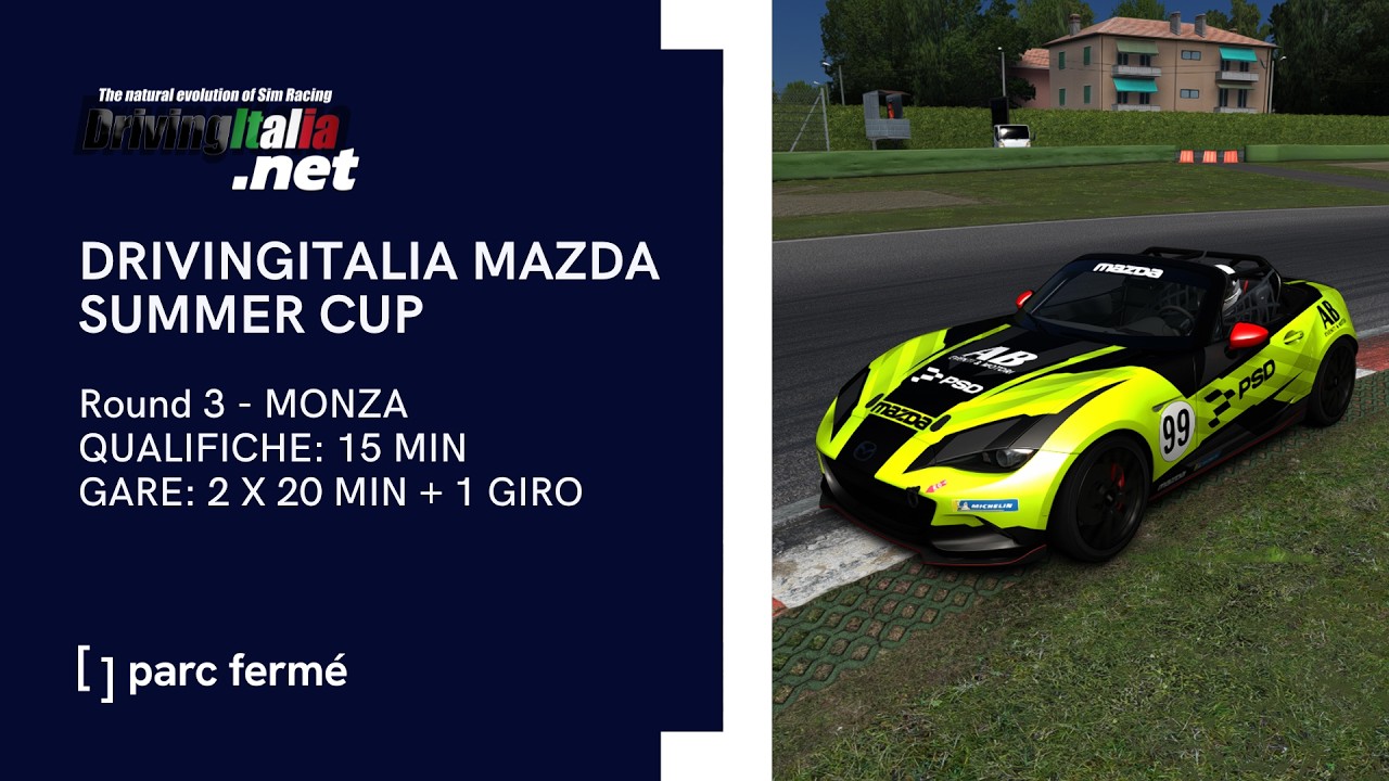 DrivingItalia Mazda Summer Cup 2026 | Round 3: Monza