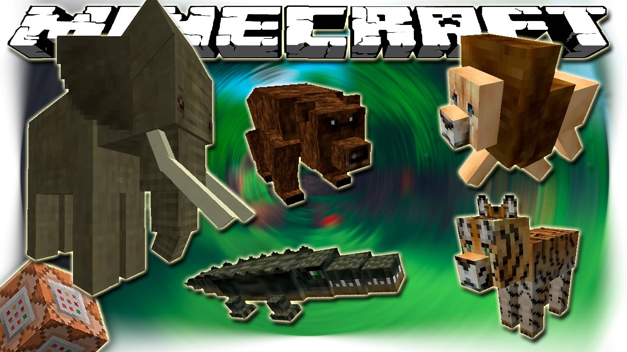 Minecraft | MO' CREATURES SIN MODS!!! | Cocodrilos, Leones , Elefantes y  mas! | [More Animals+] - YouTube