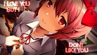 Nightcore ↬ i love you but i don't like you [NV] chords