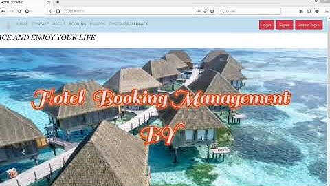 Hotel booking management / Django Framework
