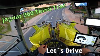 Lets Drive Jaguar 960 Terra Trac ! Straßenfahrt + Anhäckseln! #Maishäckseln #Maisfieber